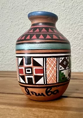 Buy Mexican Art Pottery/Ceramic Terracotta Pot/Jar 4  Tall Signed • 14.91£