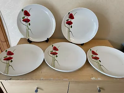 Buy Dunelm Poppy 10.5  Dinner Plates Tableware Replacements For Your Set • 2.99£