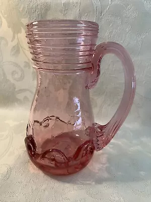 Buy Steve Weaver Signed Art Glass Pink Crackle Vase/Mug Handblown  • 17.66£