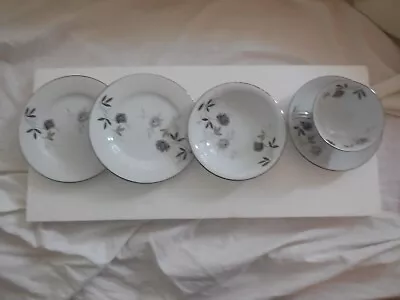 Buy 5 Pieces Noritake Rosamor - 2 Bread Plates, 1 Berry Bowl, Cup & Saucer Set~ NEW? • 23.29£