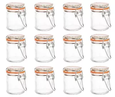 Buy 12 X CLIP TOP 'KILNER STYLE' TERRINE STORAGE GLASS JARS W/ AIRTIGHT SEAL 45ML • 14.99£