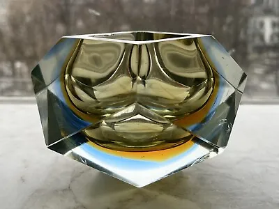 Buy Mandruzzato Sommerso Vaseline Uranium Glass Bowl Murano • 326.18£