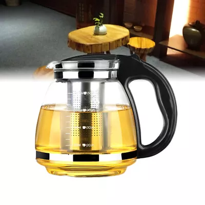 Buy  Chinese Teapot Glass Kungfu Teaware Loose Leaf Maker Stovetop Black Blooming • 15.99£