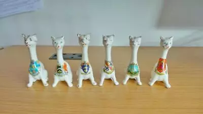 Buy BH665: Collection Of 6 Crested Ware Cats - South West Crests - Arcadian • 20£