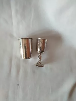 Buy Two Russian Silver  Drinking Vessels Goblet 1878 • 100£