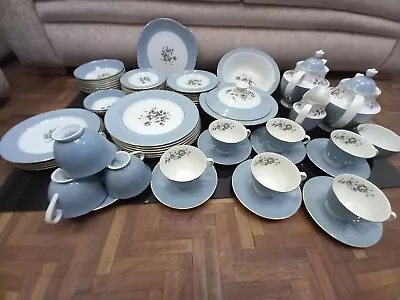 Buy Royal Doulton Rose Elegans Dinnerware 60 Piece Vintage Collection Tableware Set • 175£