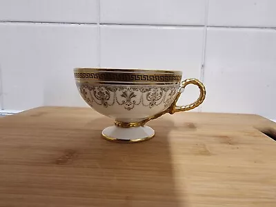 Buy Rare Beautiful Cauldon Rope Handle Footed Tea Cup, Fine China. • 35£