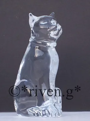 Buy CAT Figurine@PREMIUM CRYSTAL Glass PUSSY CAT@Collectable Gift@SITTING UPRIGHT • 19.99£