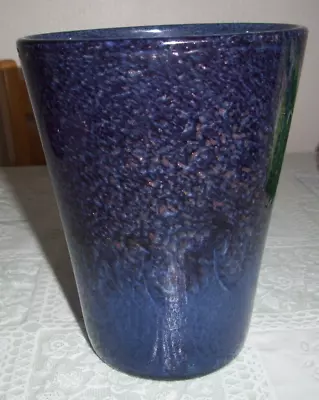 Buy Large Strathearn Blue Glass Swirl Vase • 40£
