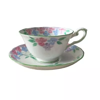 Buy Vintage Tuscan Fine English Cup And Saucer Set Pink Floral England Hand Painted • 7.46£