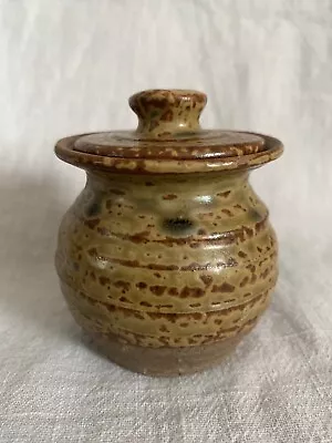 Buy  Small 'Made In Wales' Wolfscastle Studio Pottery Condiment Pot With Lid Brown • 5£