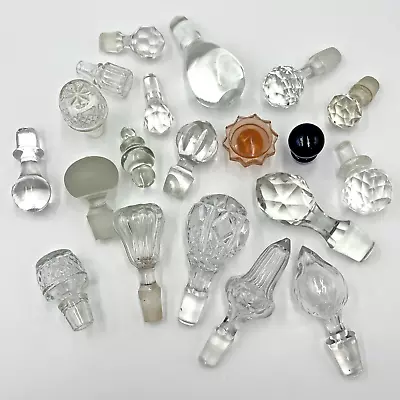 Buy JOB LOT - 20 Vintage/Antique Clear GLASS Decanter Stoppers - Various Sizes   B11 • 15£