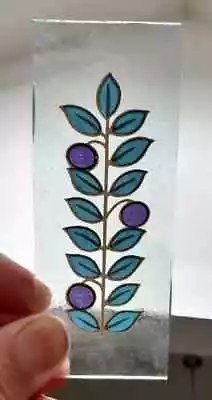 Buy Stained Glass Vintage Piece Traditional Permanent Kiln Fired 11 X 4 Cm Retro • 10£