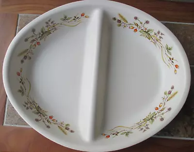 Buy Marks And Spencer Harvest Oval Dish With Divider Oven To Tableware Vgc • 8.99£