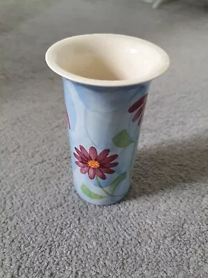 Buy Handpainted Jersey Pottery Trumpet Vase Pastel Floral Design Vintage • 10£
