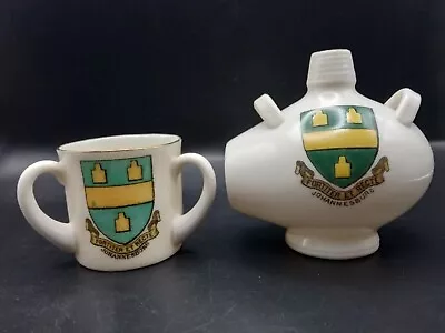 Buy Goss/Crested China X2 Both With JOHANNESBURG Crests Inc Ostend Bottle. • 6£