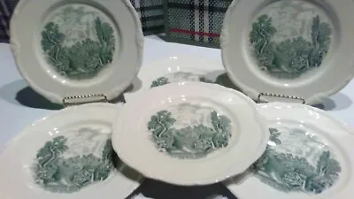Buy Grindley England Staffordshire  8  Plate  Scenes After Constable  Green  • 9.31£