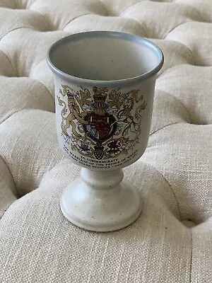 Buy Grayshott Pottery Goblet Cup - Royal Wedding Charles & Diana 1981 - 14cm Tall • 4.99£