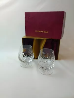 Buy Wedgwood Glass Pair Of Brandy 12oz Snifter Glasses In Original Box • 17.49£