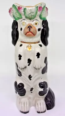 Buy ANTIQUE LARGE STAFFORDSHIRE POTTERY DOG JUG - Spanial . • 25£