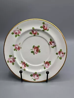 Buy Swansea Porcelain Pottery Plate, Pink Roses, C. 1820, Impress Mark, Welsh Antiqu • 200£