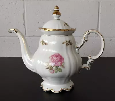 Buy Hutschenreuther Silvia Rose Fine Bavarian Porcelain Coffee Pot • 33.55£