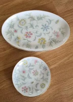 Buy Vintage Minton Vanessa Bone China Oval Plate And Trinket Dish  • 9£