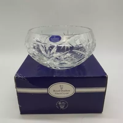 Buy Royal Doulton Finest Crystal Glass Winchester Fruit Bowl 7.5  Wide - Boxed • 15£