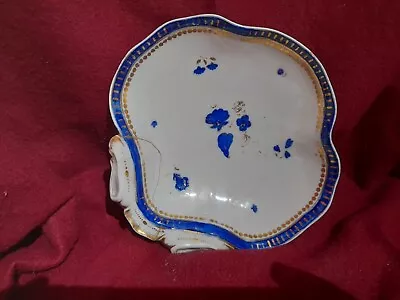 Buy Antique Early 19th Century Caughley Impressed Salopian Shaped Dish Blue & White • 38.50£