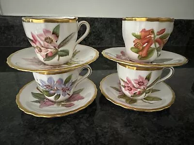 Buy Spode Rhododendron Y6638 RARE 4 Cups And Saucers • 178£