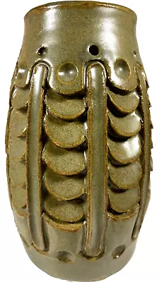 Buy Studio Pottery ARMADILLO Grenade Vase OOAK MCM Brutal Retro Rooke Interest Vtg • 46.74£