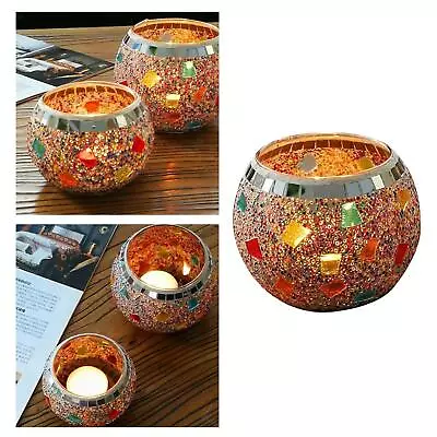 Buy Mosaic Glass Candle Holders, Tea Light Holders Handmade • 12.02£