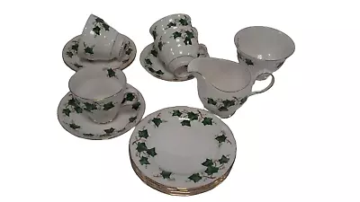 Buy Vintage Colclough Bone China Ivy Leaf Pattern Tea Set Serving 4 Pax - Collectabl • 9.99£