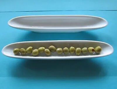 Buy LOT, Pair Of Ceramic Porcelain Portugal By Loupania Serving Olive Tray Boat Dish • 20.97£