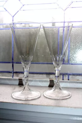 Buy 2 Elegant Lalique Villandry Wine Glasses Water Goblets 8 1/4  Stemware • 130.70£