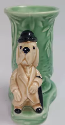Buy SylvaC Ceramic Green Dog 10cm Spill Vase 2660  E14 Y873 • 6.95£