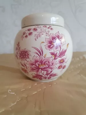 Buy Lovley Pink Floral Sadler Ginger Jar • 3£