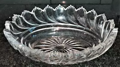 Buy Exquisite Anglo Irish 18th C Crystal Cut Monteith Rimmed Oval Bowl   1780+ • 56.99£