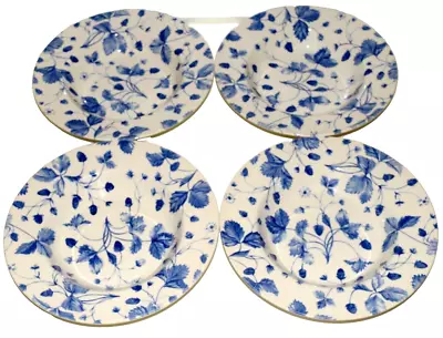 Buy Royal Stafford Blue Alpine Strawberry Fine Earthenware Soup Bowls 9.75 Inches • 23.30£