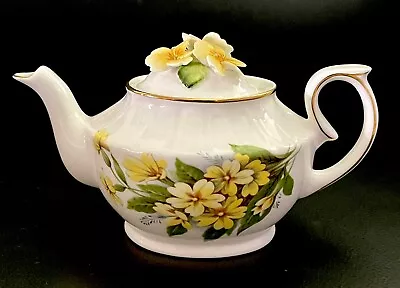 Buy Royale Stratford Country Cottage Teapot Collection Woodland Primroses, England • 78.93£