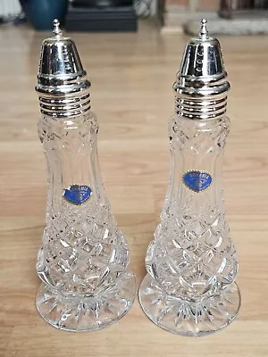 Buy Set Of 2 Vintage Czech BOHEMIA Crystal Glass Salt & Pepper Shakers Almost  • 15£