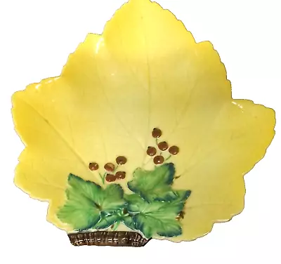 Buy Carlton Ware Majolica Yellow Leaf Dish • 16.99£