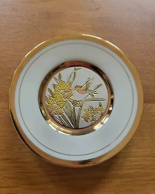 Buy Art Of Chokin Hummingbird Gold Edged Japanese Plate Lesser & Pavey • 4.99£