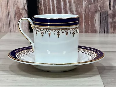 Buy Aynsley Leighton Espresso Cup And Saucer Cobalt Blue Gold Fine Bone China • 9.88£