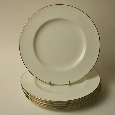 Buy Royal Worcester Strathmore 6 Salad Plates 9¼  Classic White & Gold Bone China • 22.99£