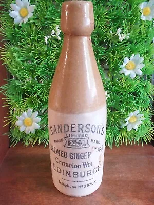 Buy Vintage Scottish Ginger Beer Stoneware Bottle  Ex-AL Sandersons Edinburgh A/F • 12.99£