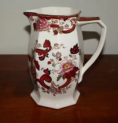 Buy Vintage Masons Mandalay Red Jug Octagonal Design • 25£