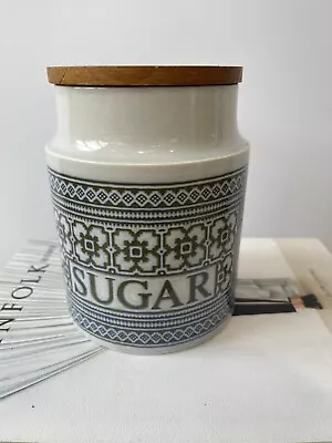 Buy Vintage Hornsea Pottery Blue Tapestry Pattern Sugar Canister Jar • 9.99£