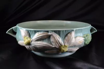 Buy Roseville Vintage Clematis Flower Decorated Round Center Bowl 1944 #459-10,Nice • 37.27£