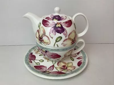 Buy Roy Kirkham Bone China Tea For One Orchid Garden Unused Condition • 17.50£